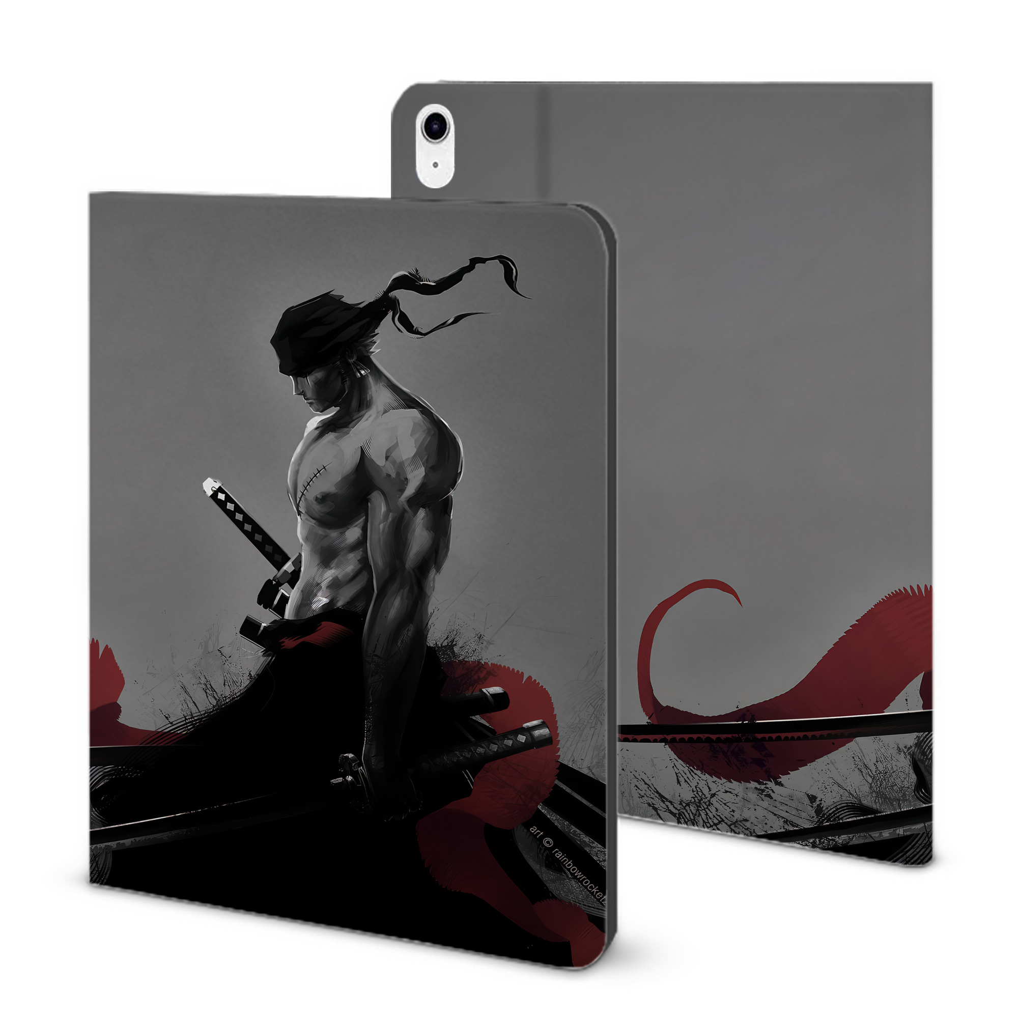 （画像用） ワンピース ONE PIECE IPad ケース ブック型 PUレザー TPU 耐衝撃 軽量 薄型 ペン収納なし 全面保護 IPad 各モデル対応
